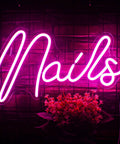 Pink Neon Sign LED Wall Light For Nail Salon And Beauty Room Decor USB Powered Neon Light Up Sign For Bedroom Shop Indoor