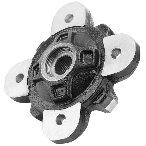 Built Tough Front Wheel Hub And Bearing Assembly With Grade 8 Studs Fits Polaris Ranger 900 1000 Diesel 570 Full Size Pro Xd Evo Ev Utv Built Like A Rock Drop In close-up view of heavy-duty hub component.