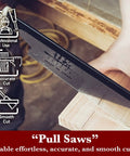 Dozuki Dovetail Pull Saw 8 Inch Ultra Thin 0.008 Inch Blade in use cutting wood, showcasing fine woodworking precision.
