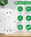 Built Like A Tank 63A AC Contactor With 2 Pole 2NO Layout And 120V Coil DIN Rail Mount Magnetic Switch close-up view.