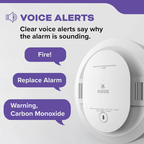 No-Brainer 2-In-1 Smoke And Carbon Monoxide Detector With AA Battery Power, 85 Decibel Alarm, Red LED Indicator, Advanced Sensing For Faster Smoke Detection, Easy Home Safety Upgrade, 9th Edition with voice alerts