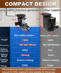 Compact design comparison of Top Shelf Home Coffee Bean Roaster With Direct Fire Roasting Drum and mini coffee roaster.