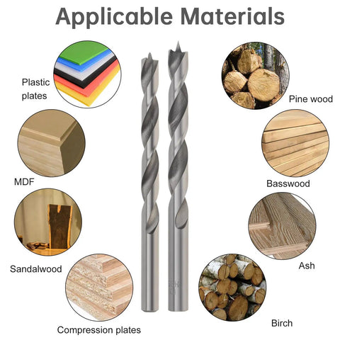 Drill bits for Hidden Brass Barrel Hinges Set With Drill Bit For Wooden Boxes, works with various woods and materials