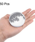 50 Pcs Stainless Steel Bearing Balls 5.5mm G100 Precision, 304 Grade in palm-held tin