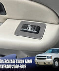 2 Pack Rear Window Switch Trim Replacement for Escalade Avalanche Silverado Tahoe Sierra and Yukon 2000 to 2002 Gray No Window Switch Included; shown installed in vehicle interior.