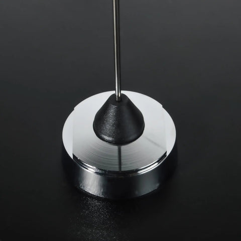 Close-up of Beefed-Up Quarter Wave NMO UHF Ham Radio Antenna base with stainless steel whip, for 400-470MHz mobile radios.