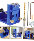 Pocket Hole Jig Kit For Precise Drilling And Easy Furniture Assembly Durable Aluminum Alloy Construction With Quick Clamp