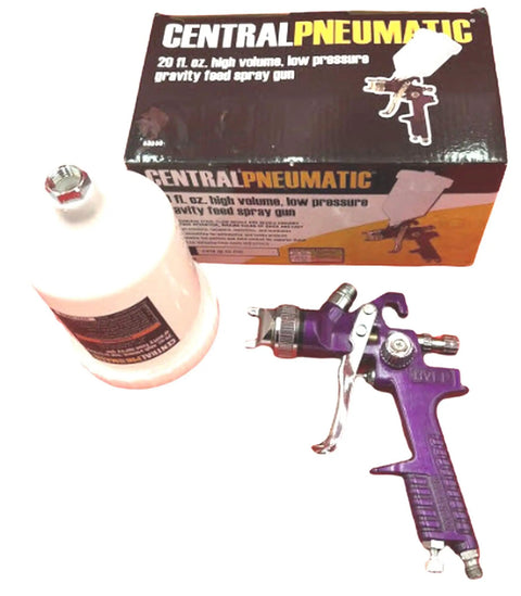 Pro Grade HVLP Gravity Feed Spray Gun 20 Oz Cup With Adjustable Fan Pattern And Fluid Control For Automotive Base Coats Primers