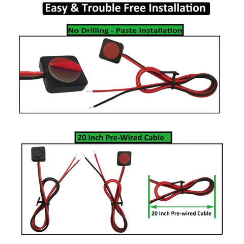 Momentary Push Button Switch 12V 24V Prewired Surface Mount With 20 Inch Lead Easy Install Cover Included Hold On When Pressed