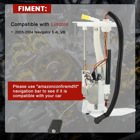 Lincoln Navigator Fuel Pump Module Assembly Sending Unit Replacement For 2003 2004 5.4L V8 Direct Fit Drop In SP2362M PFS-16 PFS-286