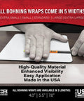 Applying White Solid Carbon Arrow Wraps Standard 1.125 Inch Wide 13 Wraps Fit Up To 19/64 Inch Shaft on table