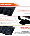 Ditch The Morning Frost 12V Car Heater And Windshield Defogger, 150W showing large heat vents and 360° swivel base.