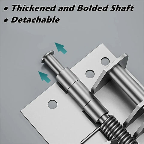 Heavy Duty Automatic Door Closer Self-Closing Invisible Door Spring Hinges 90-Degree Positioning Stopper Bronze Finish
