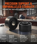Top Shelf 62mm Floor Jack Rollers For 3 Ton Hydraulic Jacks With 20mm Mounting Holes Durable Steel Replacement Casters.