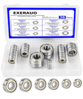 36-Piece Ball Bearing Kit, Deep-Groove Steel Bearings 608ZZ 623ZZ 627ZZ 6000ZZ 6903ZZ 6203ZZ in storage case, for 3D printers, skateboards