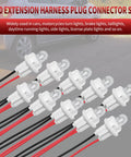 T10 Extension Harness with Ten Bulbs and Ten Sockets for Brake Lights Turn Signals Daytime Running Lights Tail Lights