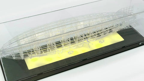Dope 3D Zeppelin Puzzle Kit With Acrylic Display Light Box For Adults, 1:453 scale model with LED lighting