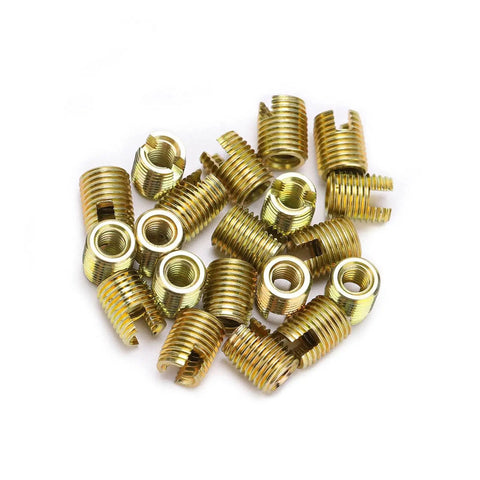 Heavy Duty 20 Piece Self Tapping Thread Inserts With Inner M12 1.75 And Outer M16 1.5 Made From Tough 302 Carbon Steel.