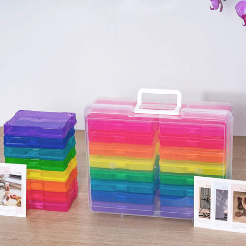 Heavy Duty Photo Storage Boxes With Carry Handles, Snap Tight Document And Craft Organizers For Memories, Chill Out Clutter And Keep Your Workspace Super Clean With This Real Deal