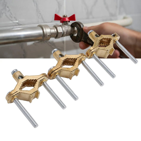 Rock Solid Copper Grounding Clamps Set 3 Pack Half To One Inch Wire Range High Conductivity Copper Alloy Ground Clamps