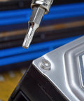 10 Piece Torx Bit Set With 28mm Long Bits, Precision S2 Alloy Steel, T1 To T10 in use on electronic component