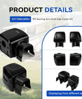 RV Awning Arm End Cap Cover Kit For 9200 Series Awnings Replacement ABS End Caps Black, multiple angles, weather resistant