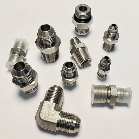 Half Inch JIC Male To Half Inch NPT Male Hydraulic Fitting Built Tough Heavy Duty Carbon Steel SAE 37 Degree Flare Pipe Adapter