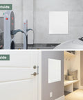 Legit Heavy Duty Metal Wall Access Panel For Drywall With Sturdy Grab Handle Clean Flush Cover For Crawl Space And Plumbing Lines Straight Up Pro Build Hassle Free Installation shown inside and outside views.