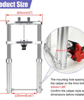 Beefed Up Mini Bike Front Suspension Forks Kit Replacement For Coleman CT200U And CT200U EX BT200X Axis M200 196cc 200cc showing dimensions