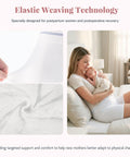 No Cap This Postpartum Recovery Maternity Underwear Is A Heckin Solid C Section Safe High Waist Breathable Mesh Panty Set, showing elastic fabric and comfort for postpartum healing.