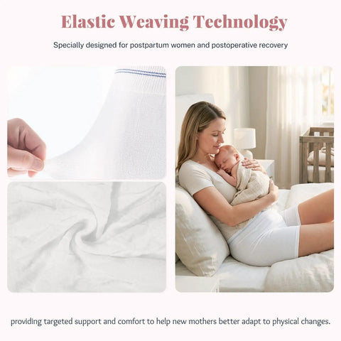 No Cap This Postpartum Recovery Maternity Underwear Is A Heckin Solid C Section Safe High Waist Breathable Mesh Panty Set, showing elastic fabric and comfort for postpartum healing.