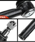 Front Outer Tie Rod End Replacement For Ford F150 2004 2008 And Lincoln Mark LT 2006 2008 Left And Right Driver And Passenger Sides Improves Steering Feel And Stops Uneven Tire Wear. Black steel tie rod end detail