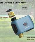 Smart Sprinkler Timer With Brass Inlet And Outlet 1 Zone Hose Faucet Controller With WiFi Hub Create Up To 20 Watering Plans