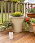 Enjoy Zero Sweat Fixes And Keep Your Greenhouse Sealed Tight Through Any Change With Heavy Duty BOPP Waterproof Patch Tape For Plastic Sheeting Repair Needs displayed with flower pots on a wooden deck.