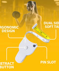 80 Inch Automatic Telescopic Body Measuring Tape with dual color yellow side, ergonomic design, retract button, pin slot