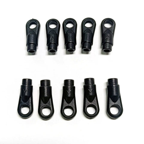 10 Pcs 2.5mm Linkage Rod Ball Links For Trex 550 600 700 RC Helicopters Replacement Parts Kit With 4.9 To 5.0 Mm Ball Size For Precise Control Durable Build And Easy Fit For Hobby Flyers, black plastic links
