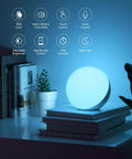 Smart Table Lamp With App And Voice Control Dimmable Desk Light RGB LED Color Changing Touch Lamp for Bedroom Nightstand