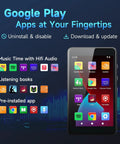 G4S 96GB MP3 Player With Bluetooth and WiFi Android 14 Stream Spotify Audible Amazon Music Pandora Tidal Libby, app display