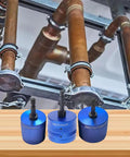 Heavy Duty Bronze Pipe Cleaning Brush Set for Power Tools, Corrosion Resistant Heads, Factory Grade Tool Attachment, Fits 15mm, 22mm, and 28mm Pipes, 3 Size Brush Kit for Bronze Pipe Maintenance on copper pipes