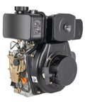 5HP Diesel Engine 247cc 4 Stroke Single Cylinder Hand Start With 3600 RPM for water pumps and tillers, black metal casing