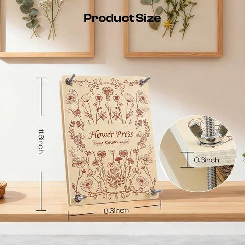 Large 11.8x8.3 Inch Flower Press Kit With 10 Layers For DIY Pressed Flowers Bookmarks And Frames, Wooden Plant Press