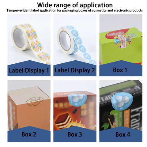 Heavy Duty Right Angle Labeler With Slick PLC Touch Screen And Hassle Free Width Adjustments For Snappy Cosmetic Food And Electronics Box Work That Runs Smooth On Two Point Five To Three Centimeter Rolls Daily, showcasing label displays and labeled boxes.