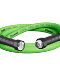 Lightweight Rubber Garden Hose Ten Feet Five Eighths Inch With Aluminum Fittings Kink Free Three Layer Construction For Flexibility And Durability Two Hundred PSI Working Pressure Easy Coil And Store Great For Lawn Garden And Yard Watering, green hose