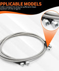 70 Inch Braided 6AN Transmission Cooler Hose Kit For TR6060 C5 C6 AOD 4L60E 4L80E TH350 TH400 700R4 2004R close-up view