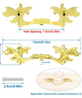 French Provincial Vintage Drawer Pulls 5 Inch Cabinet Handles European Style Shabby Chic Gold Finish Leaf Pattern