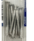 Stainless Steel Wood Screws Size 10 2 Inch Flat Head Square Drive Pack Of 10 in plastic packaging for woodworking