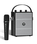 All In One Wireless Voice Amplifier With Handheld Mic And Portable Bluetooth Speaker For Teachers And Events, Plug And Play Wireless Karaoke Mic For Singing, PA System With Echo And Sound Effects S98 Pro, front view