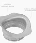 Round 90 Degree Duct Splitter Saddle Takeoff For 8 Inch Duct With 4 Inch Outlet Branch Connector, galvanized steel, side view