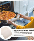 10 Piece Mica Plate Sheets For Microwave Oven Heat Insulation Cover And Waveguide Accessories in kitchen with pizza