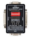 RS232 Breakout Tester LED Monitor Module with DB9 Male/Female, DB25 Male/Female Connectors for Serial Data Link Debugging
